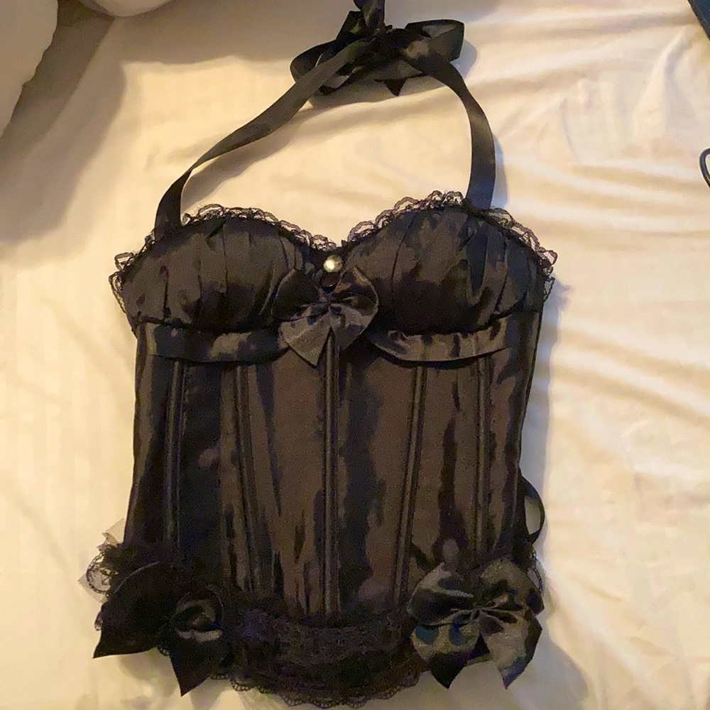 Black corset style top